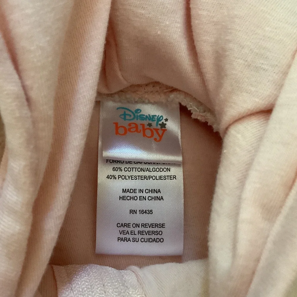 Disney Baby Winnie the Pooh Faux Fur‎ Hoodie and Leggings Set Pink Cream 3-6M